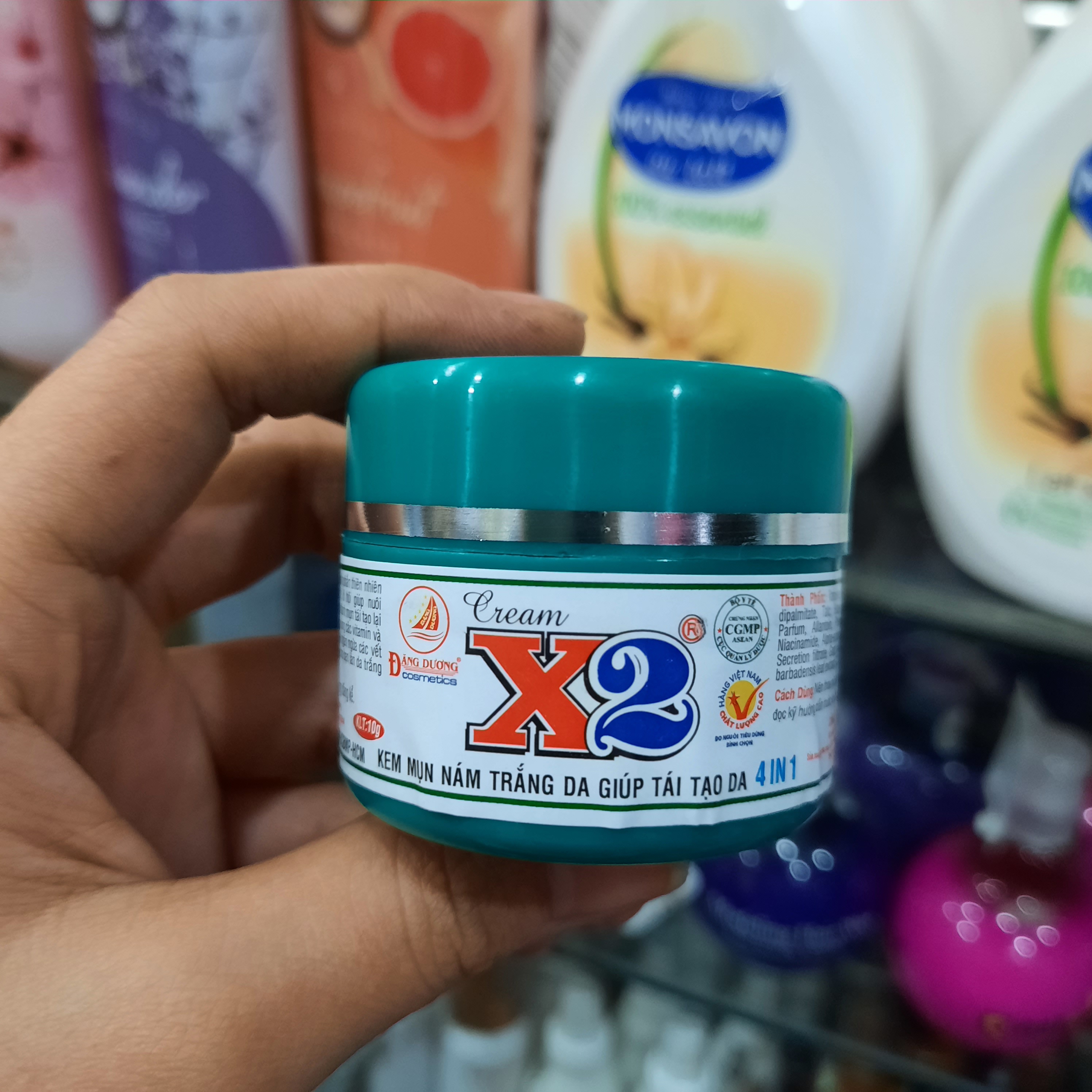 Kem x2 ngừa mụn nám, trắng da, tái tạo 4 in 1 - 10g