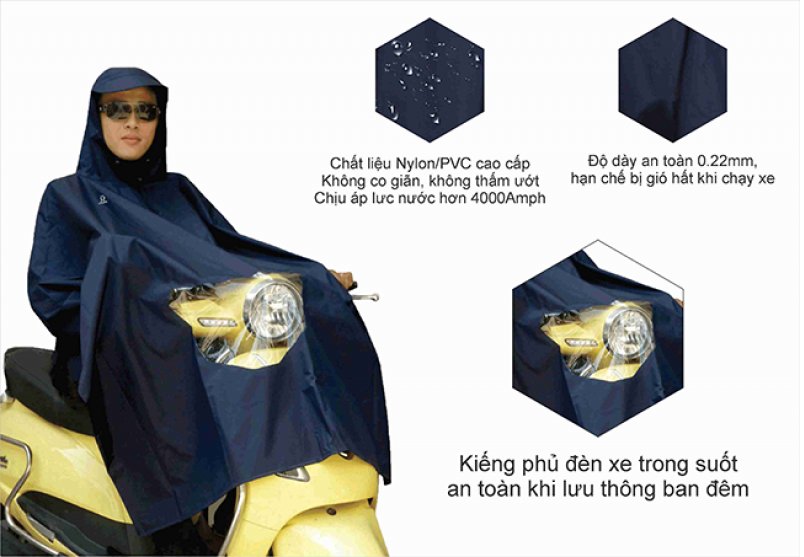 Áo Mưa Rando Poncho Vải Best Kiếng