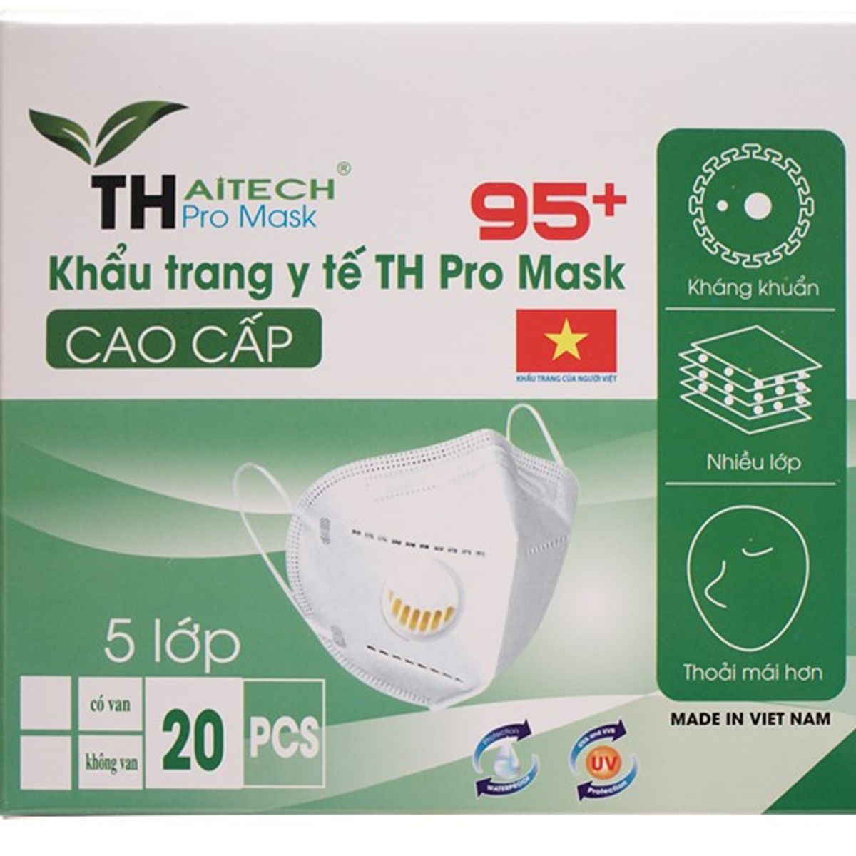 Khẩu trang y tế N95 TH Pro Mask 5 Lớp Có Van