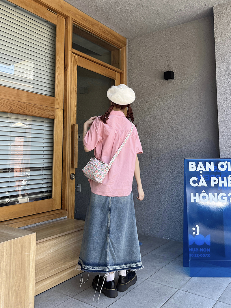 Túi đeo chéo màu kem in hình - Layla CrossBag