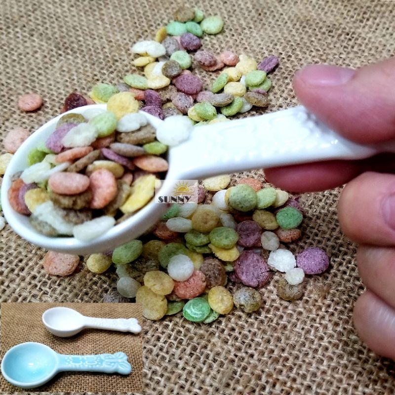 Muỗng Gốm Sứ (Dày) Xúc Hạt Thức Ăn Hamster, Thú Nhỏ
