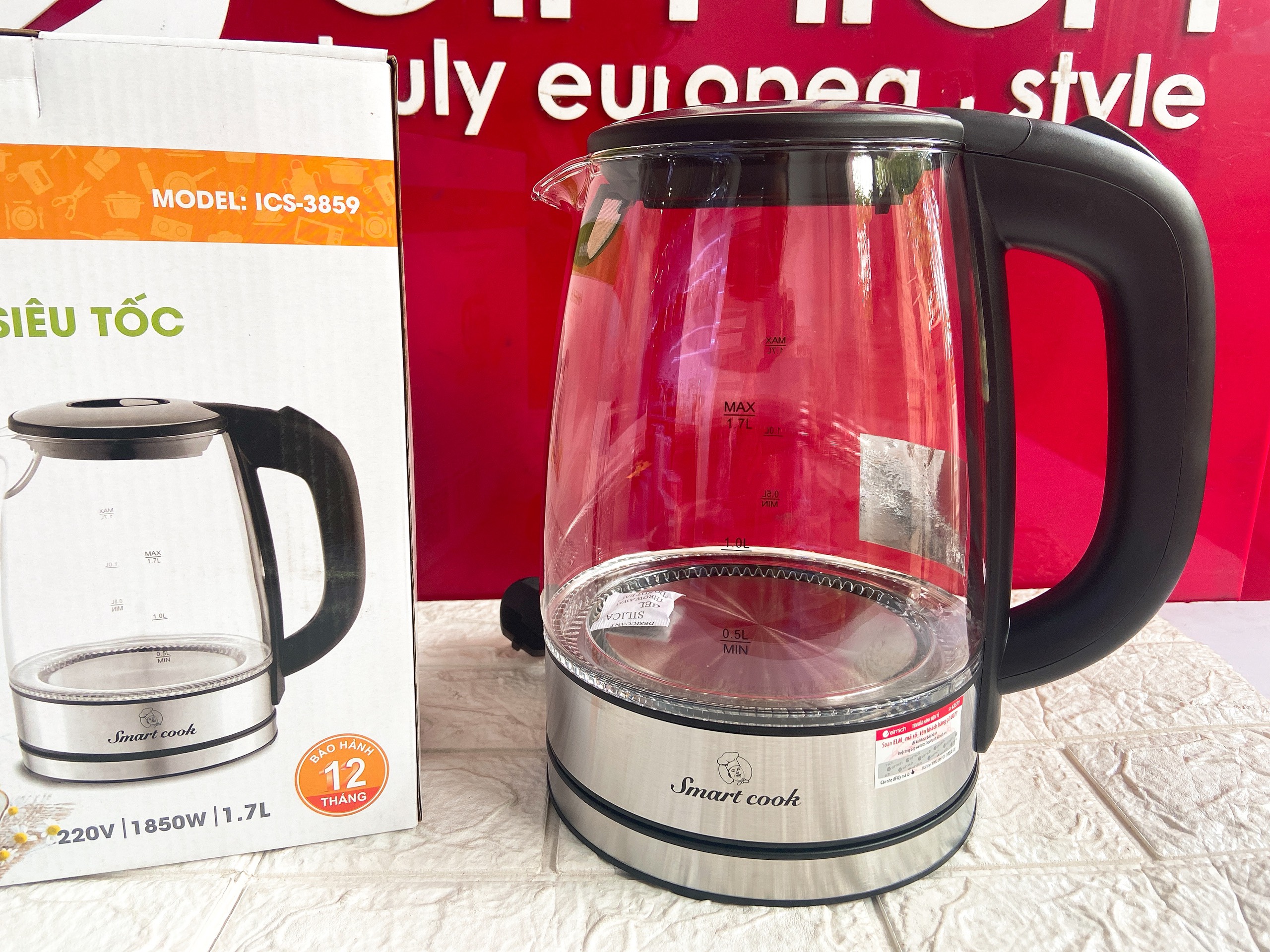 Ấm đun nước siêu tốc Smartcook ICS-3859