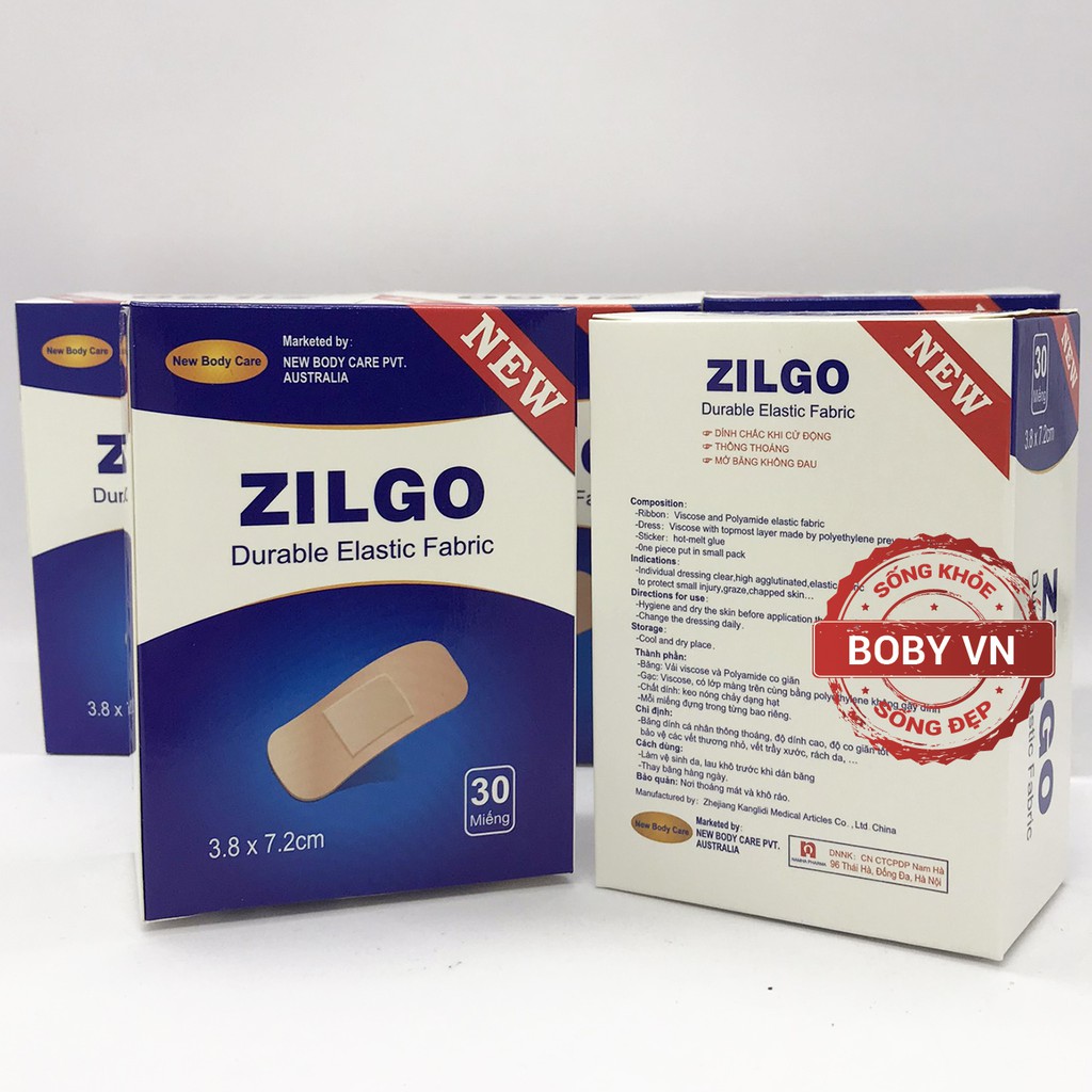 Băng Cá Nhân Zilgo Hộp 30 Miếng