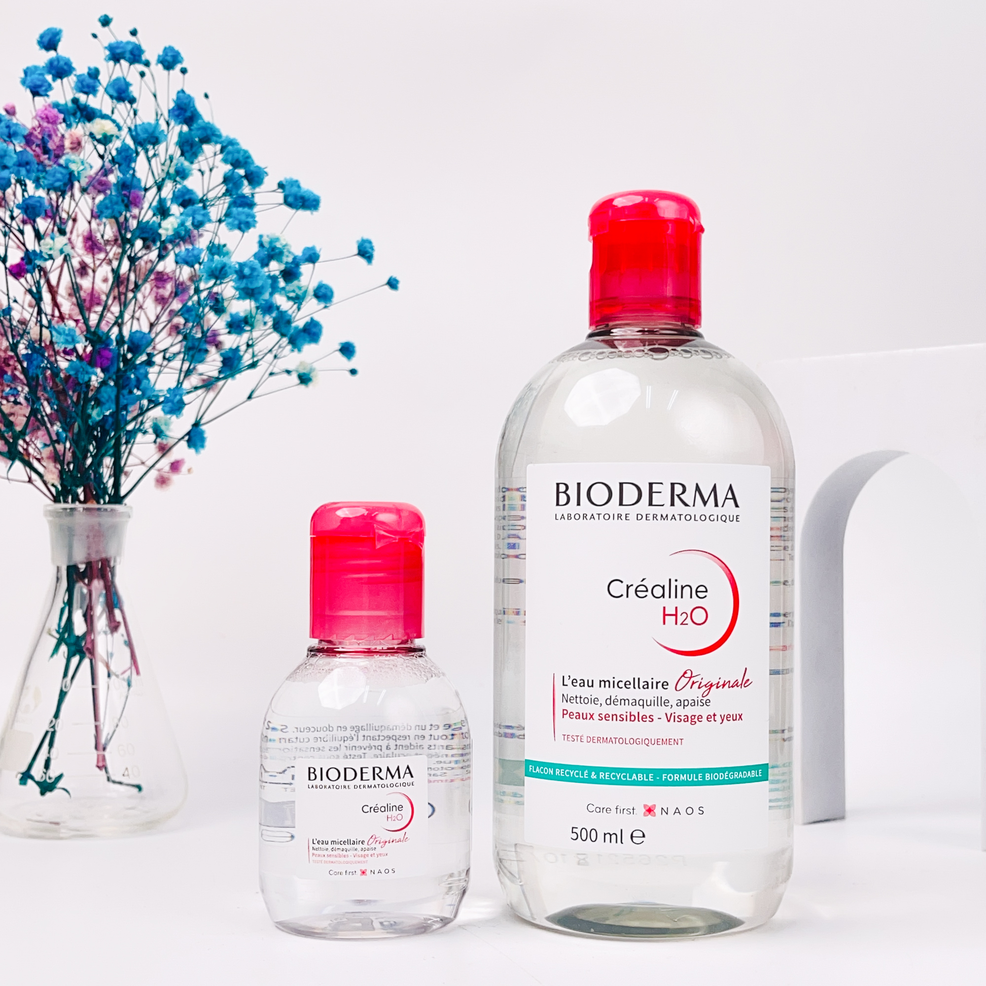 Nước tẩy trang Bioderma hồng sensibio H2O dành cho da nhạy cảm 500ml Duduhouse