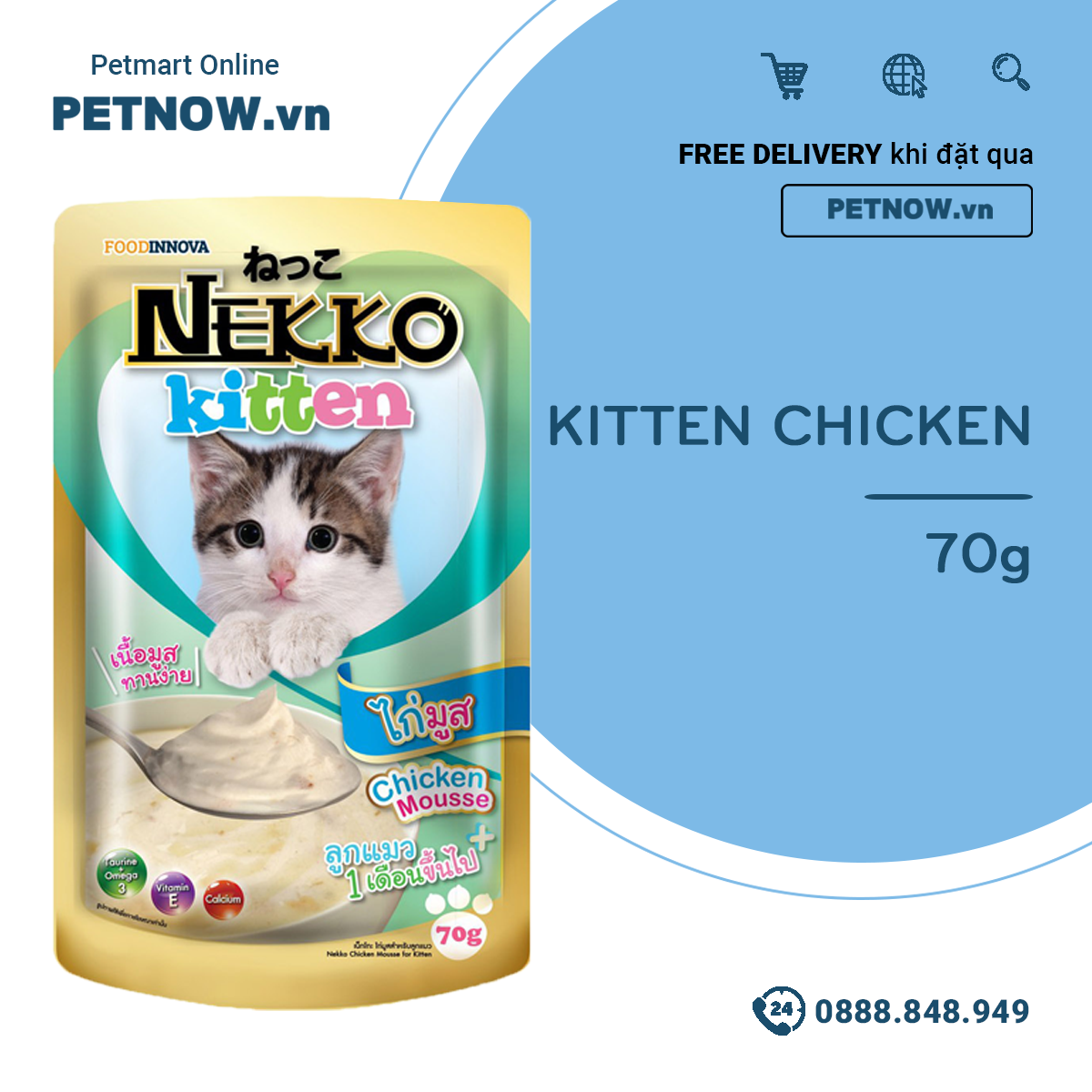 Combo Pate mèo NEKKO Kitten- 48 gói petnow