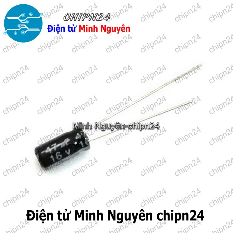 [25 con] (F251) Tụ hóa 47uF 16V Đen (4x7mm) - HH003640