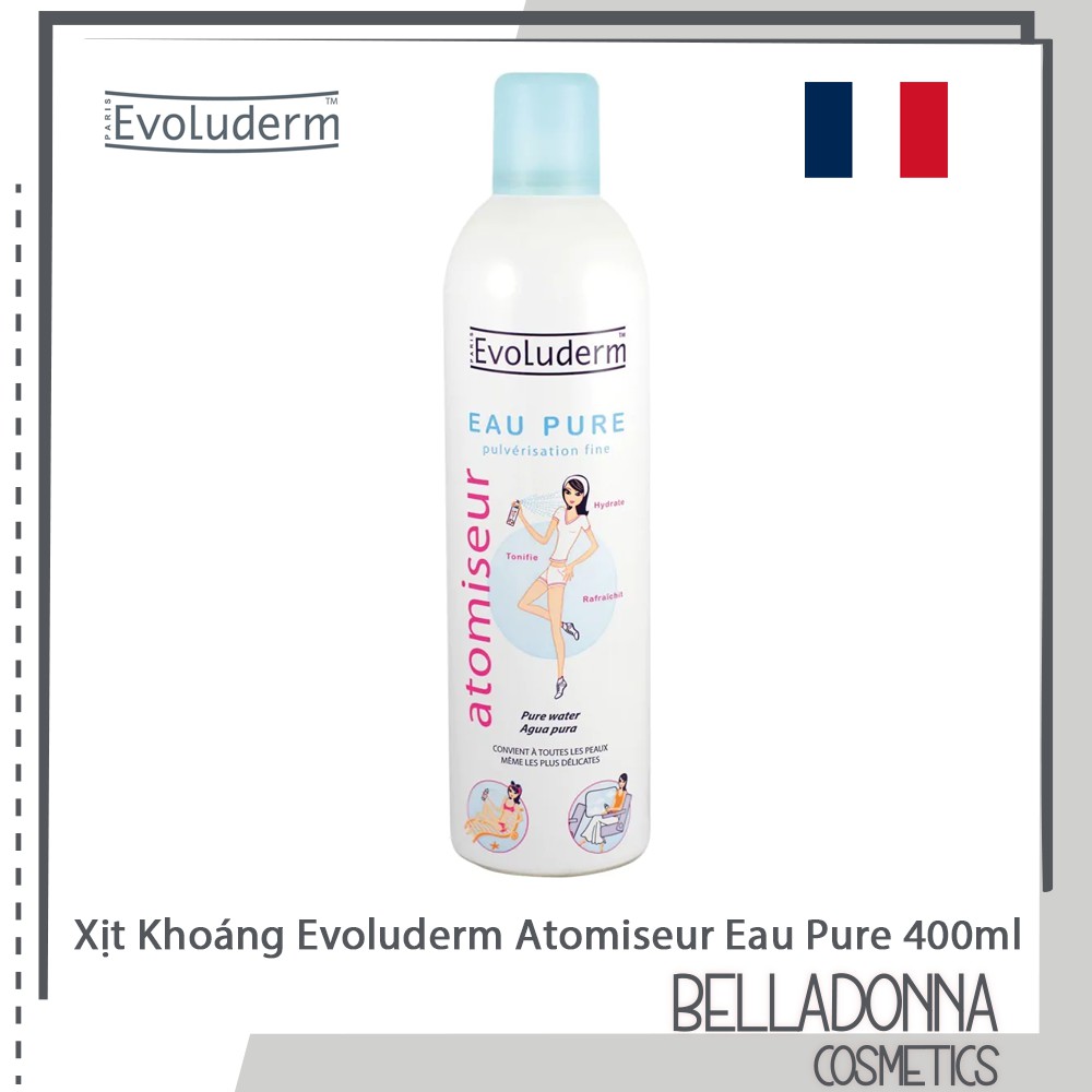 [HCM][Size 150ml- 400ml] Xịt khoáng dưỡng da Evoluderm Atomiseur Eau Pure