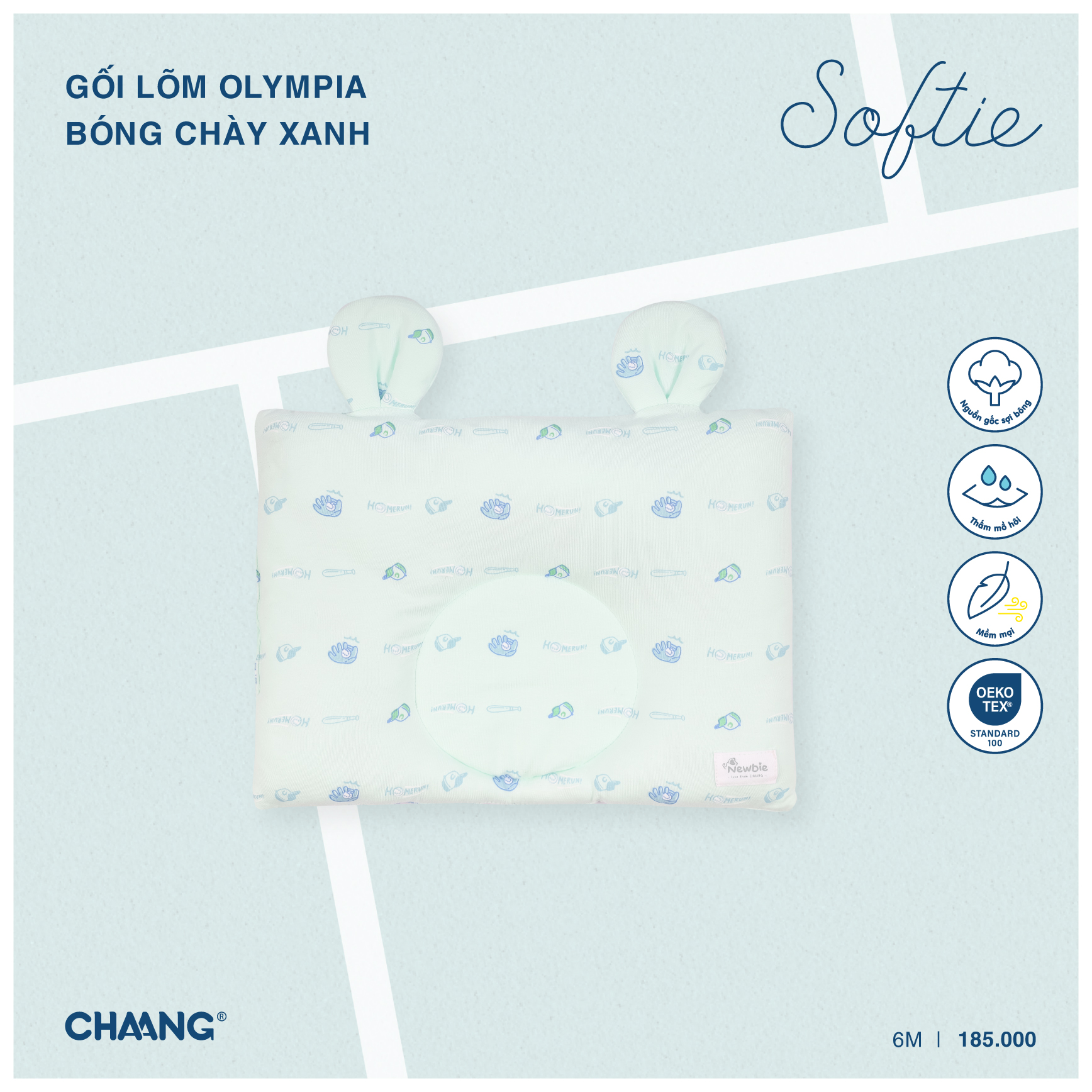 [CHAANG] Gối lõm sơ sinh Olympia Chaang