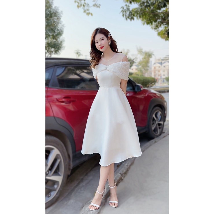 Váy đi tiệc Tafta thiết kế cao cấp siêu sang V221