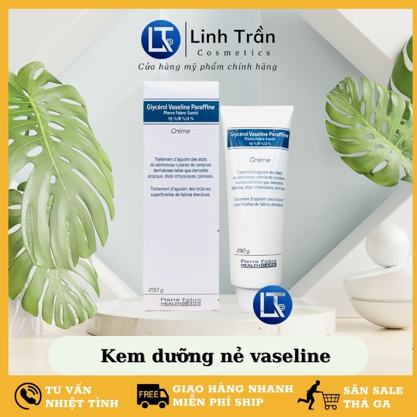 Kem nẻ Pháp, chàm Dexeryl Glycerol Vaseline Paraffine 250g - Q Cosmetics