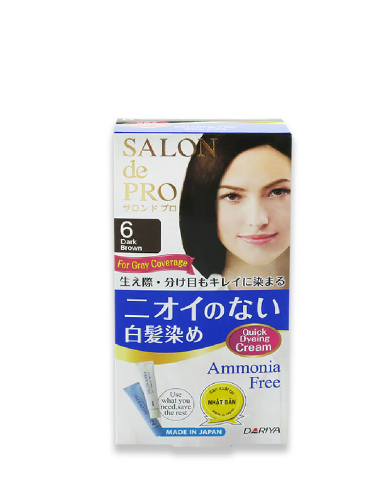 Kem Nhuộm Tóc Phủ Bạc Salon De Pro 6 (Màu Nâu Đen)