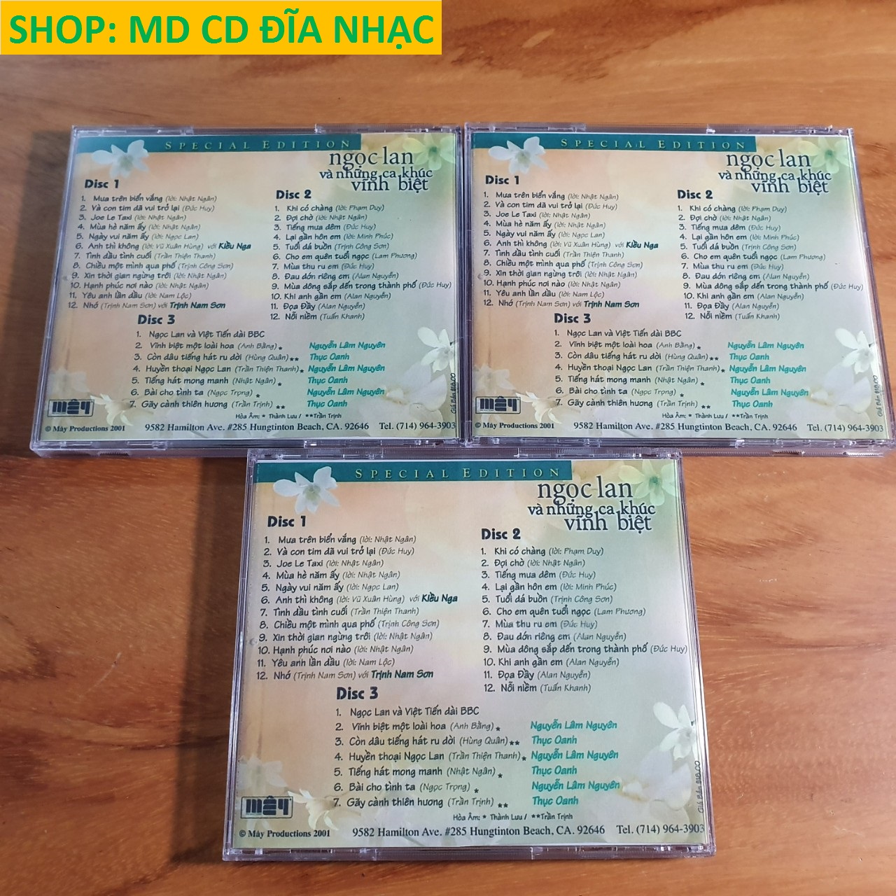 [MDCD] CD Ngọc Lan Những Ca Khúc Vĩnh Biệt - Album gồm 3 Đĩa