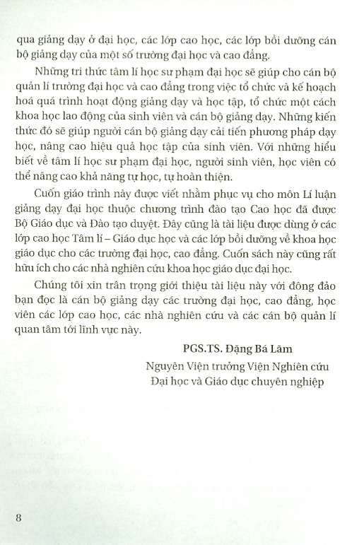 Tâm Lí Học Sư Phạm Đại Học