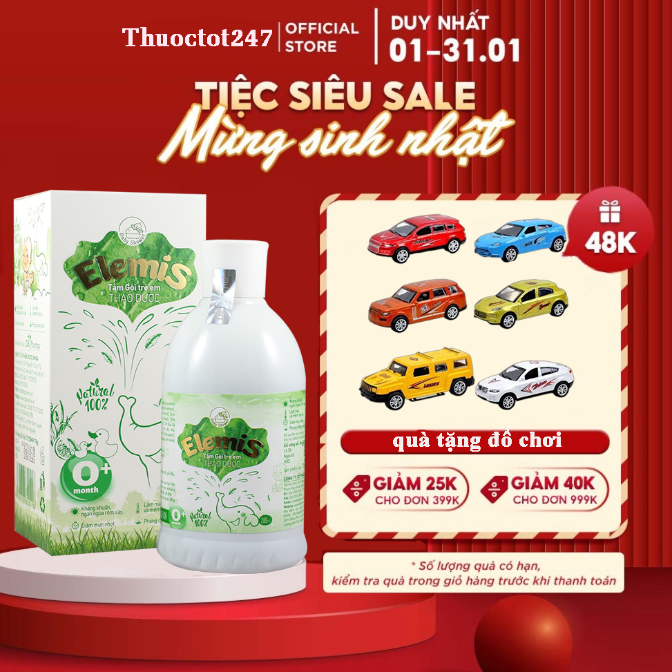 Tắm gội thảo dược elemis.