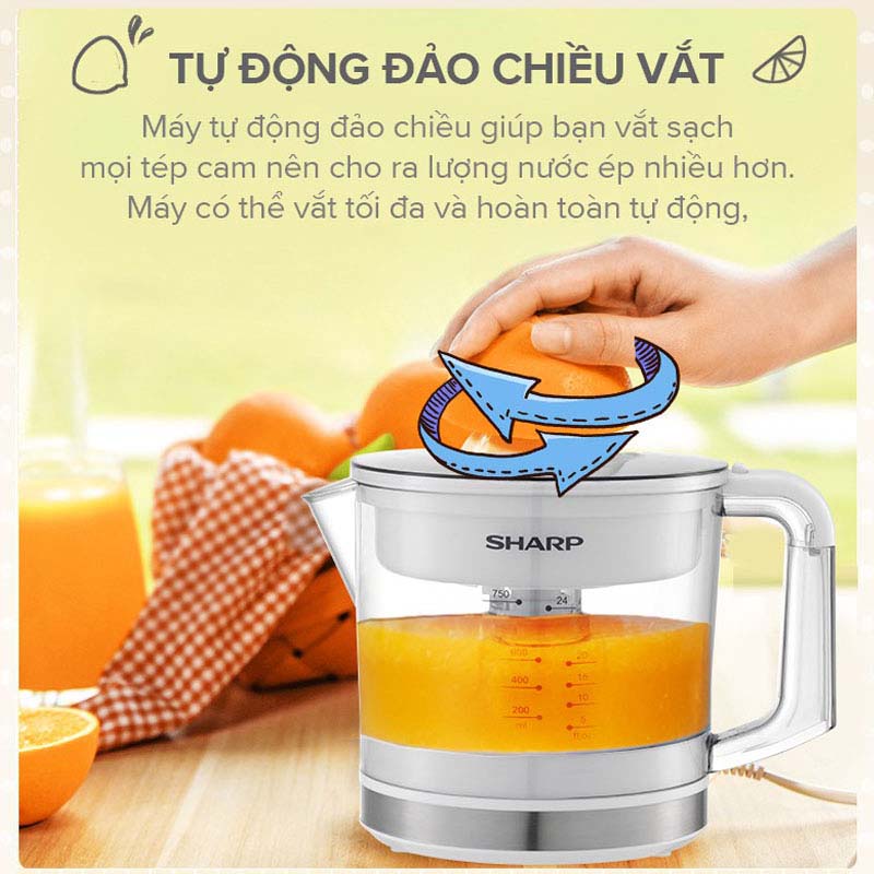 Máy Vắt Cam Sharp EJ-J407 - Bảo Hành 12 Tháng