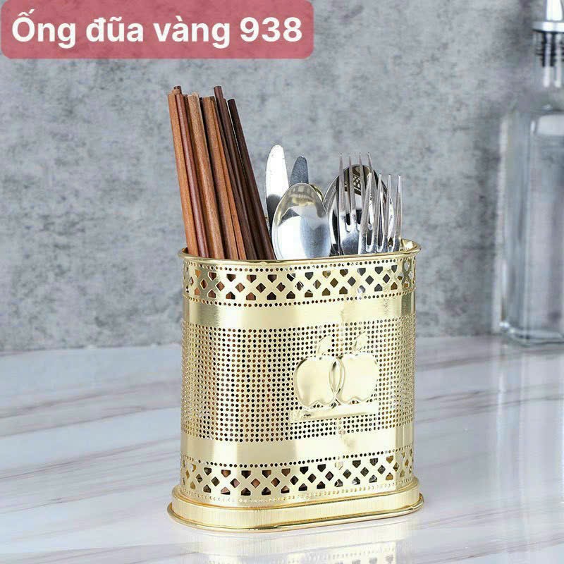 Ống đũa inox mạ vàng đồng, ống đũa táo vàng kiểu dáng siêu đẹp, sang trọng