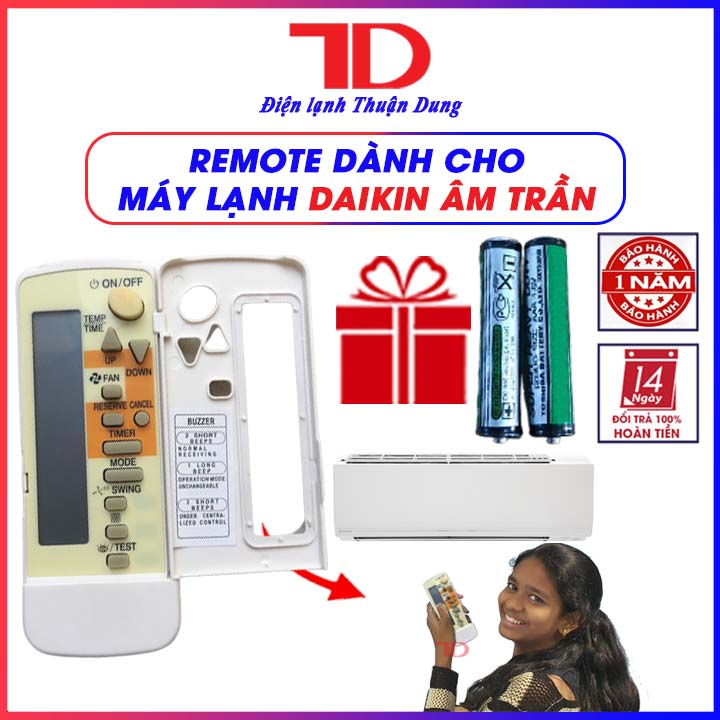 Remote dành cho máy lạnh DAIKIN âm trần BRC4C151, điều khiển dùng cho điều hòa Daikin âm trần - Điện Lạnh Thuận Dung