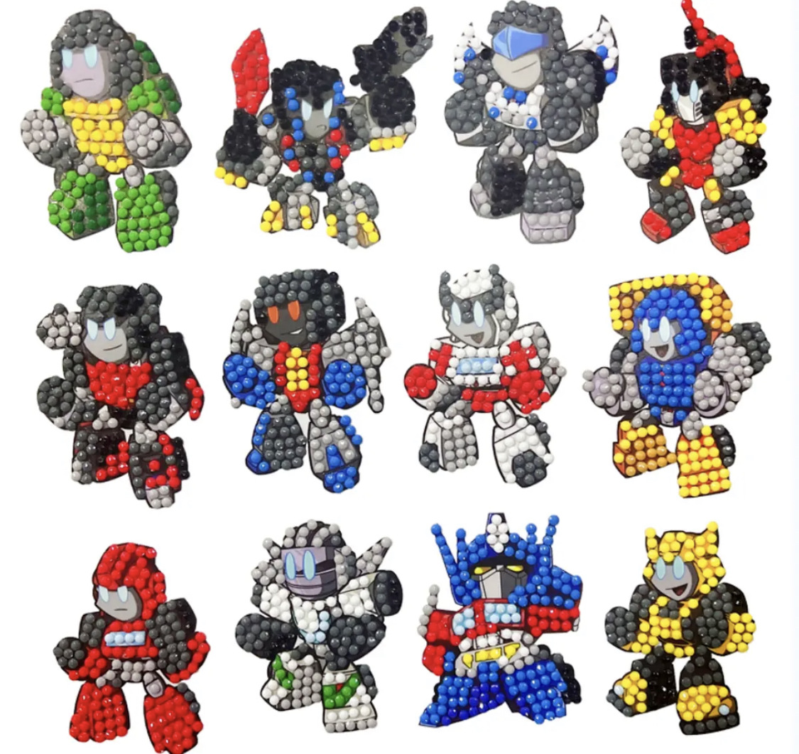 tranh đính đá mini động vật vui vẻ sticker