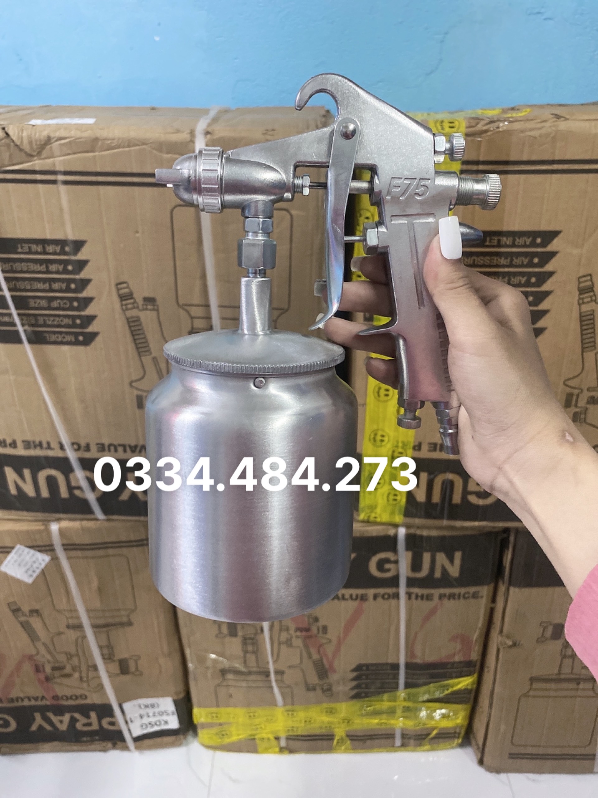 SÚNG PHUN SƠN - PHUN KEO BÌNH DƯỚI F75 - 750CC