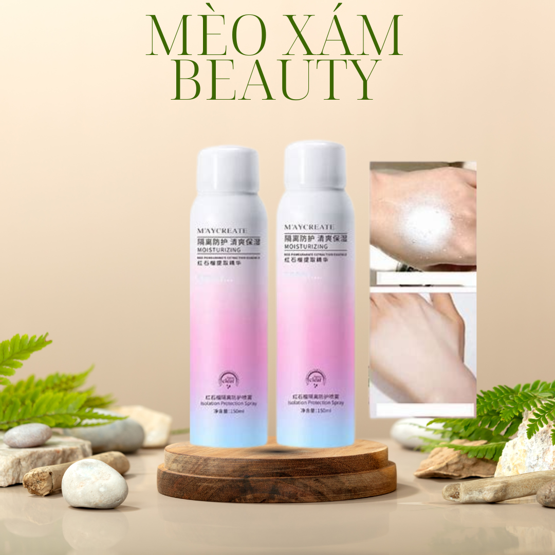 Xịt Chống Nắng Dưỡng Trắng Da MayCreate Moisturizing -150ml