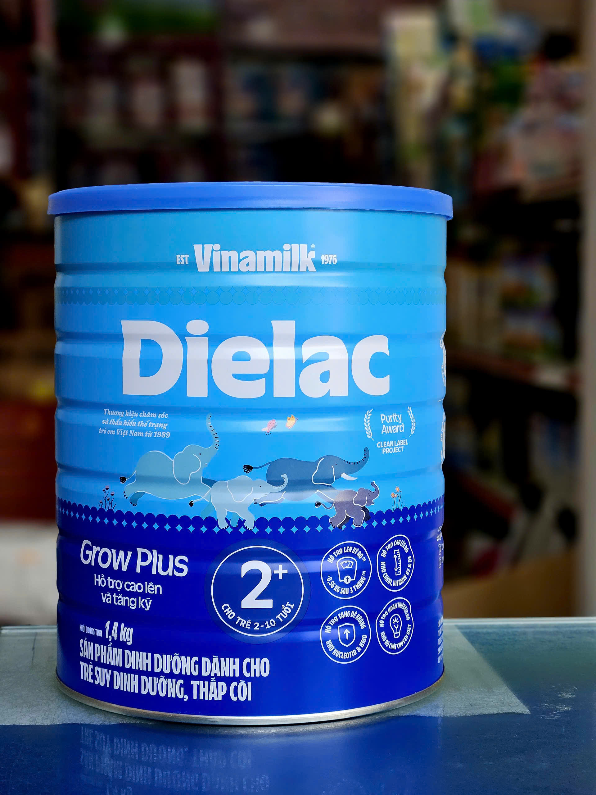 Combo 2 Lon Sữa Dielac Grow plus 1+ 2+ 1.4kg (Date 2026)