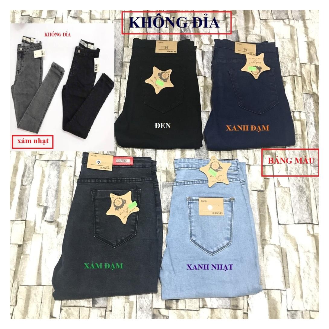 quần jean nữ xanh đậm đai trơn a1