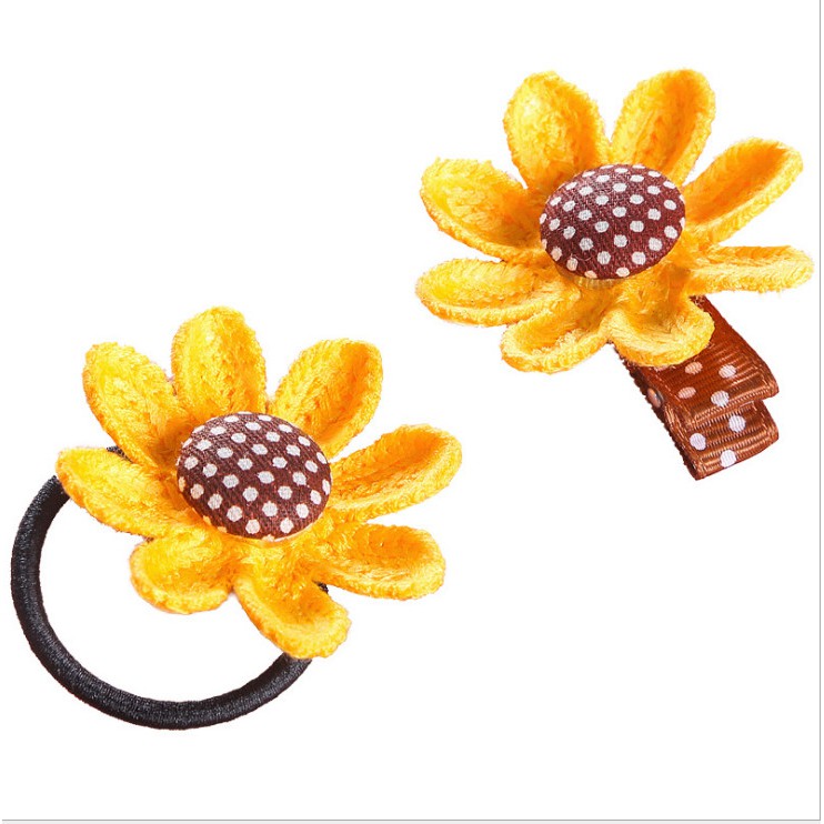 Set 3 dây cột tóc - kẹp tóc cho bé