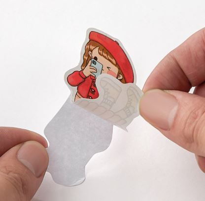 Sticker cute nhân vật chibi chàng trai, cô gái