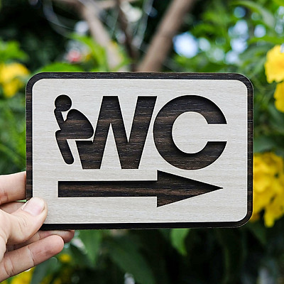 Bảng Gỗ Trang Trí Treo WC