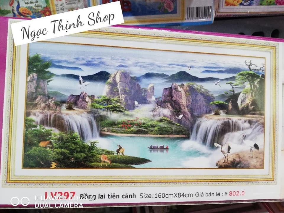 Tranh chấm đá đống lai tiên cảnh mã LV297-KT: 160X84CM