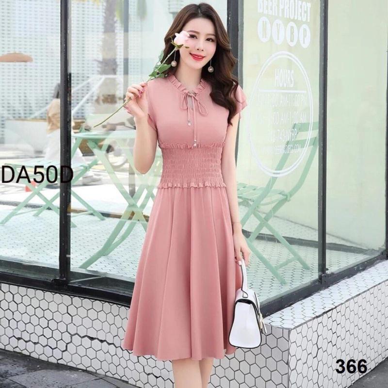 Nơi bán Đầm xòe phối nhún eo nữ thời trang siêu dễ thương cực duyên dáng triệu chi em mê mệt LHN5888 hot 2019