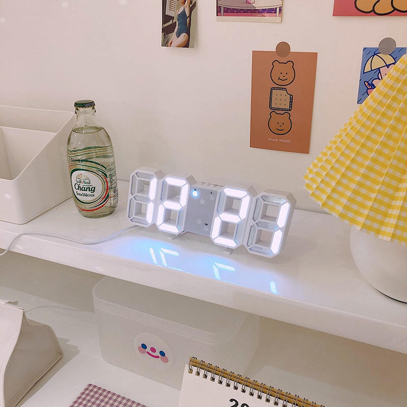 Đồng Hồ Báo Thức Kỹ Thuật Số Có Đèn Led Và Phụ Kiện