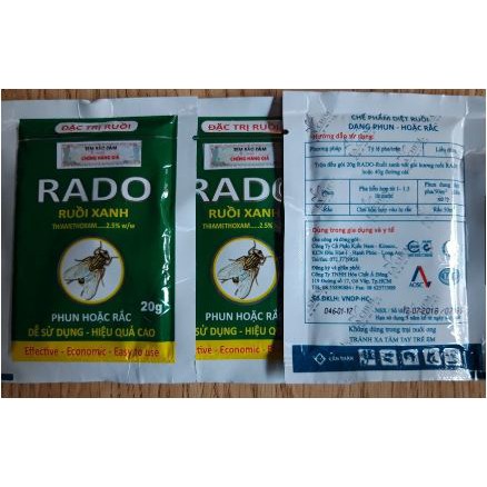 Thuốc diệt ruồi xanh RADO (20G/1GÓI) Combo 3 gói