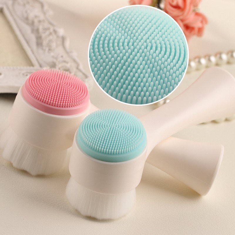 Bàn Chải Rửa Mặt 2 Đầu Silicone