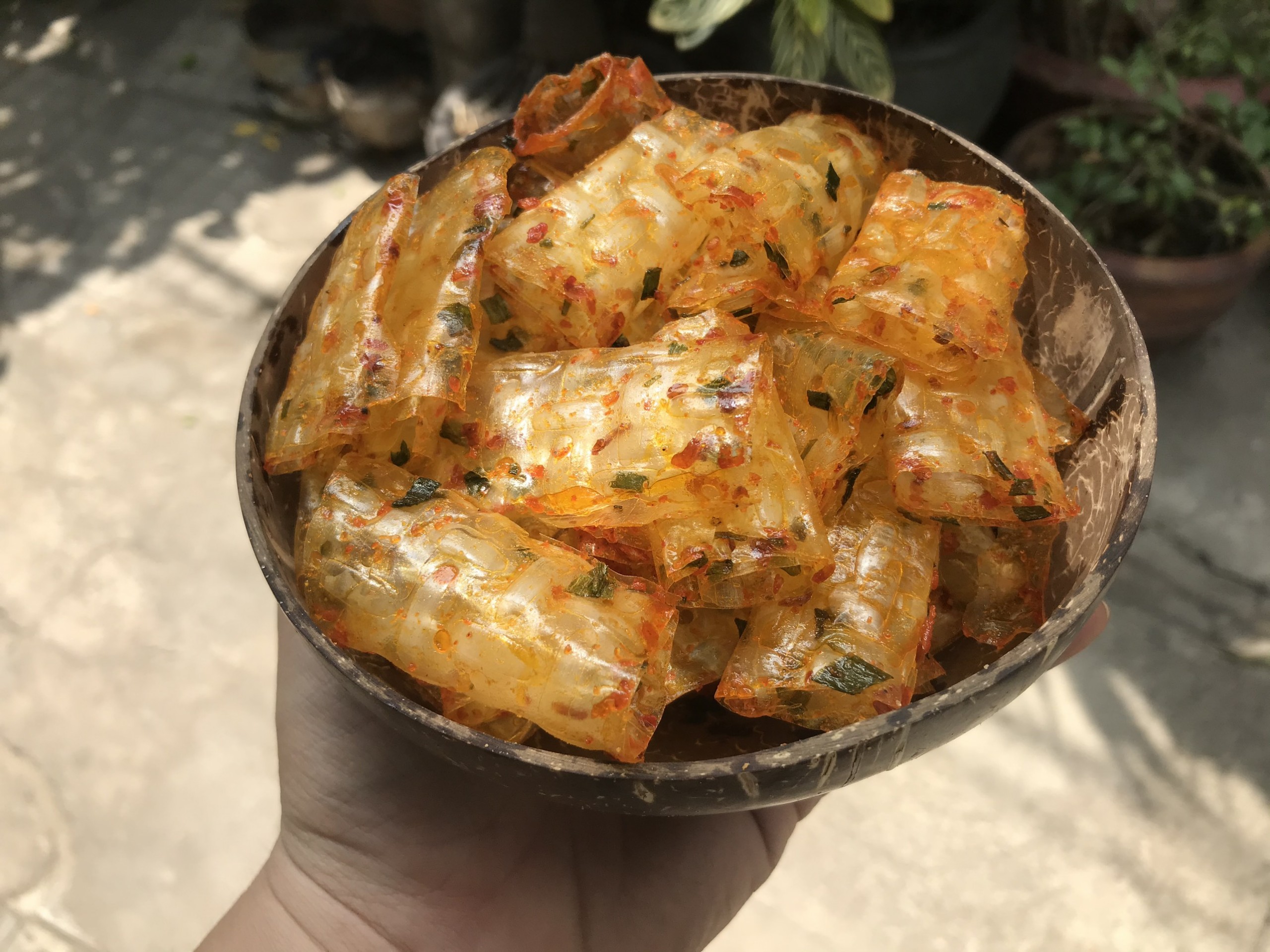 100gr Bánh tráng cuộn tôm hành Long An