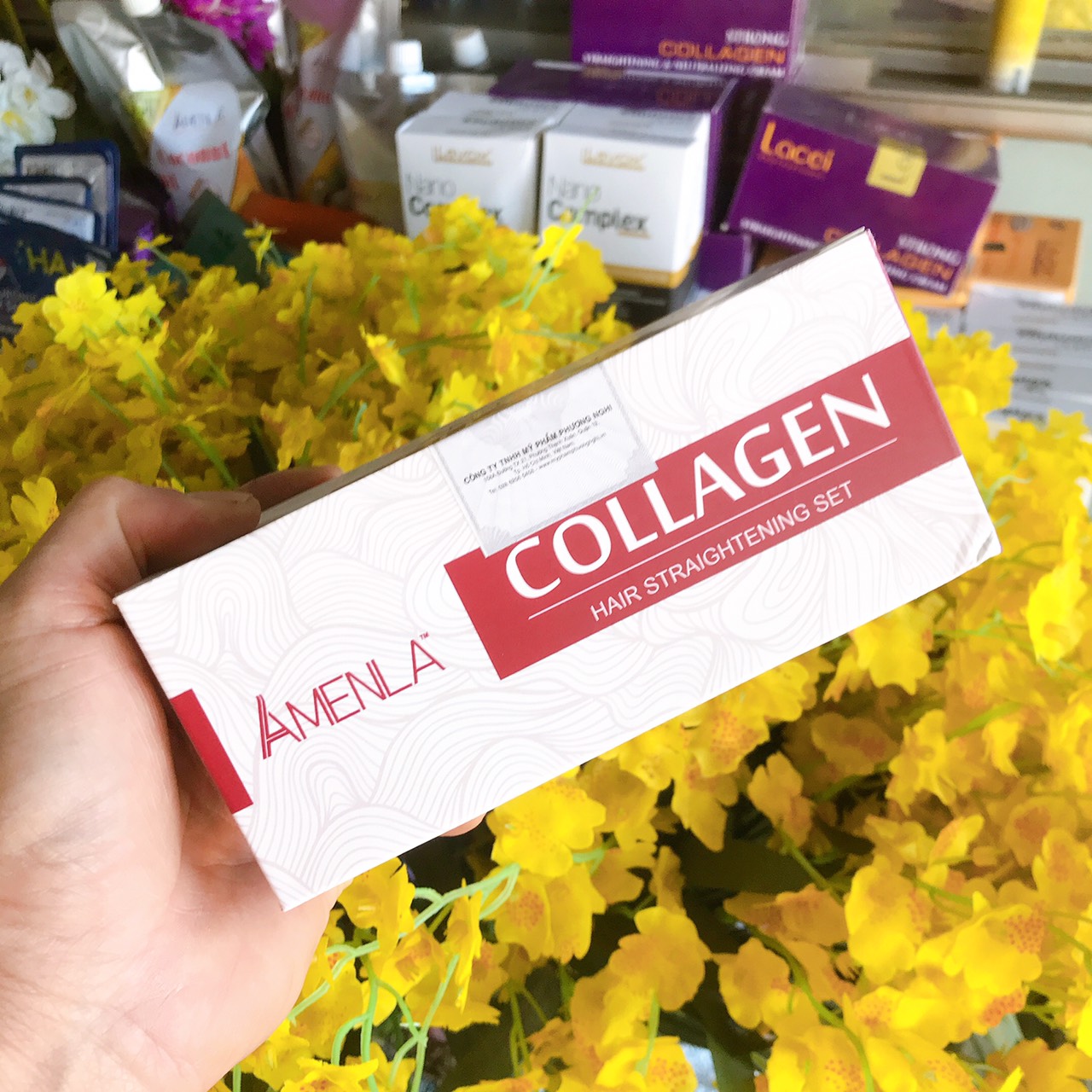 Thuốc duỗi tóc lavox, Lacei, Collagen phục hồi tóc (200mlx2)