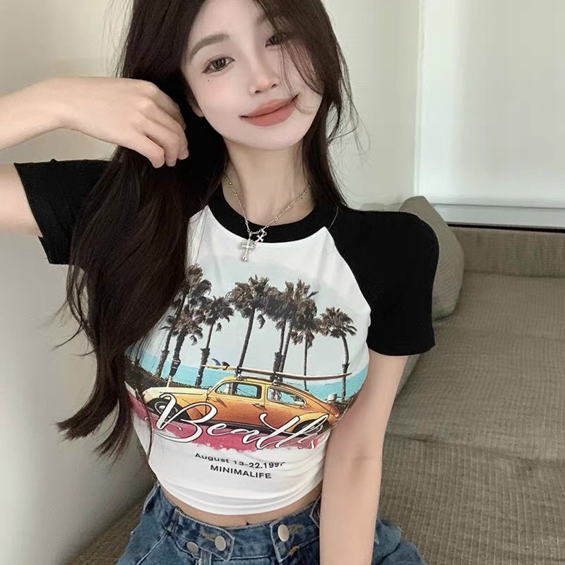 Áo thun in hình siêu cưng , áo croptop