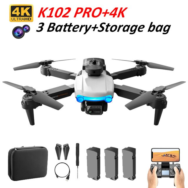 K102 PRO Drone 4K HD Dual Camera Drone Obstacle Avoid With Optical Flow Quadcopter Real-Time Transmission Helicopter Toy