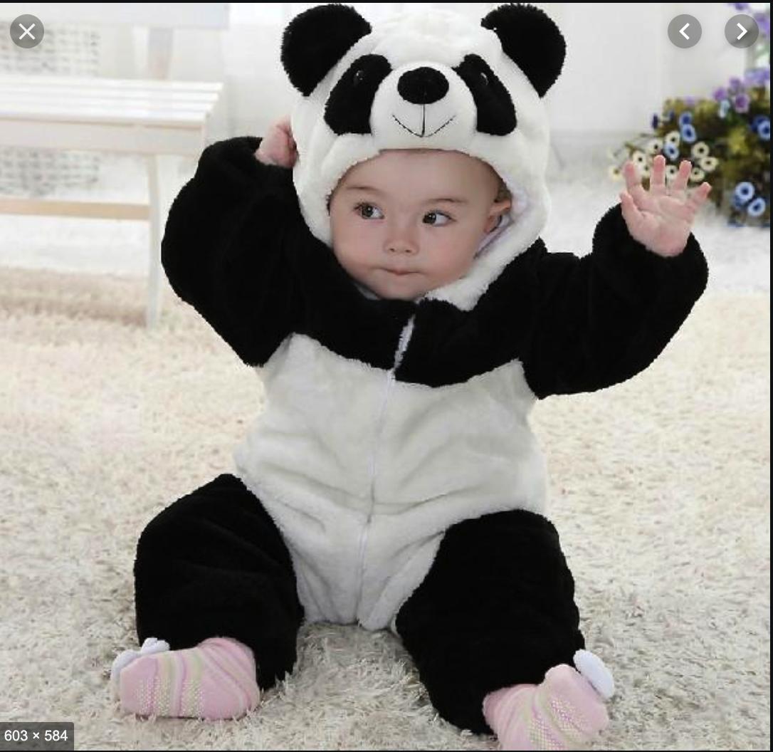 Bộ đồ liền thân gấu trúc cho bé dưới 3 tuổi