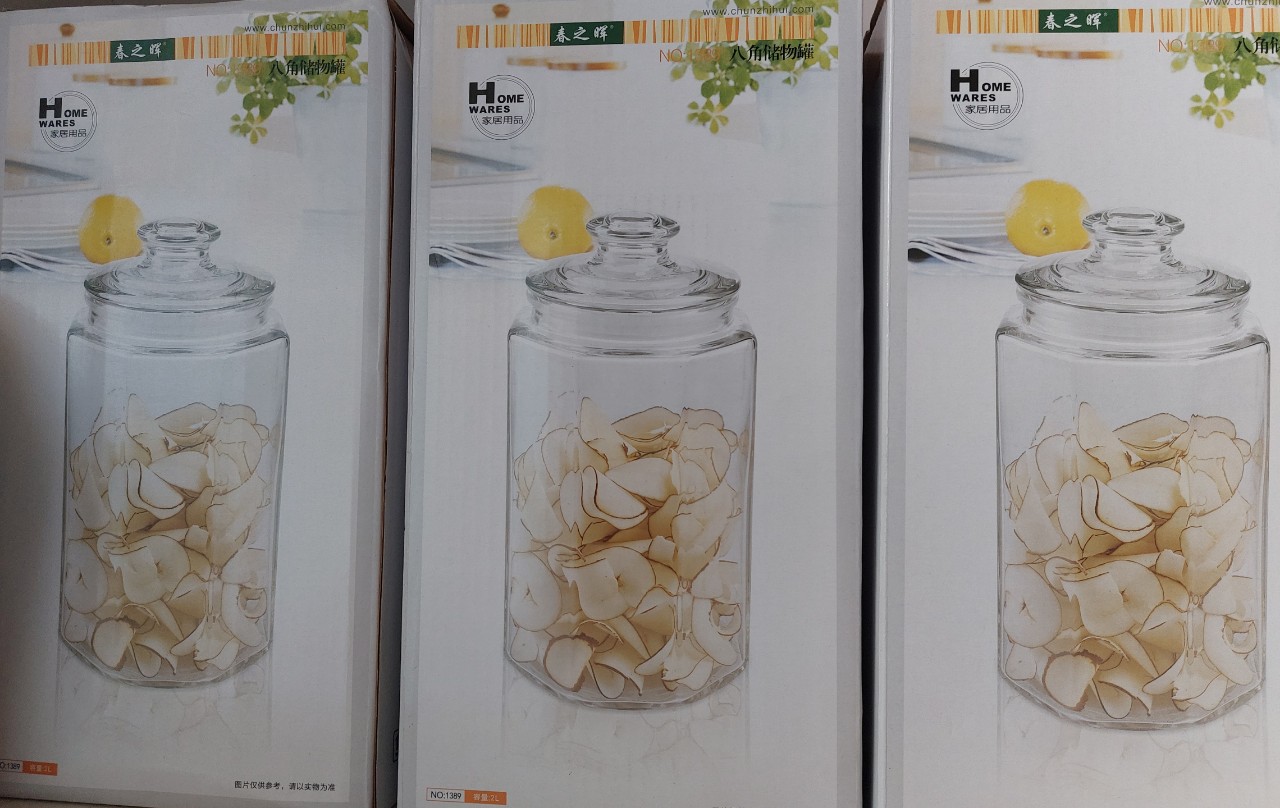 HỦ THỦY TINH LỤC GIÁC 3 LÍT CAO CẤP
