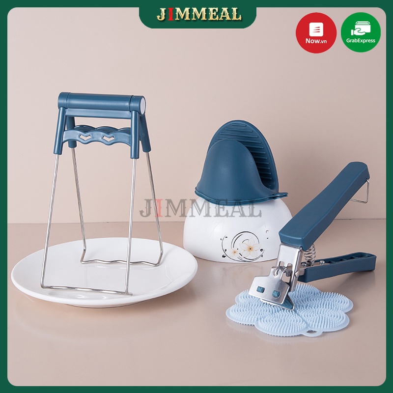 Bộ dụng cụ gắp đồ nóng, kẹp gắp đồ nóng thức ăn có lò xo