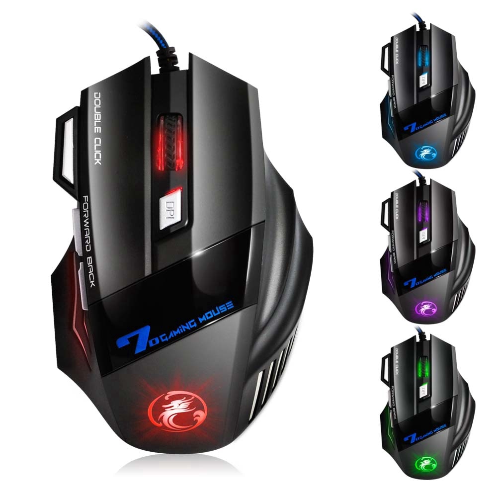 Chuột Mouse Gaming IMICE X7 Dây dù - Led 7 Màu