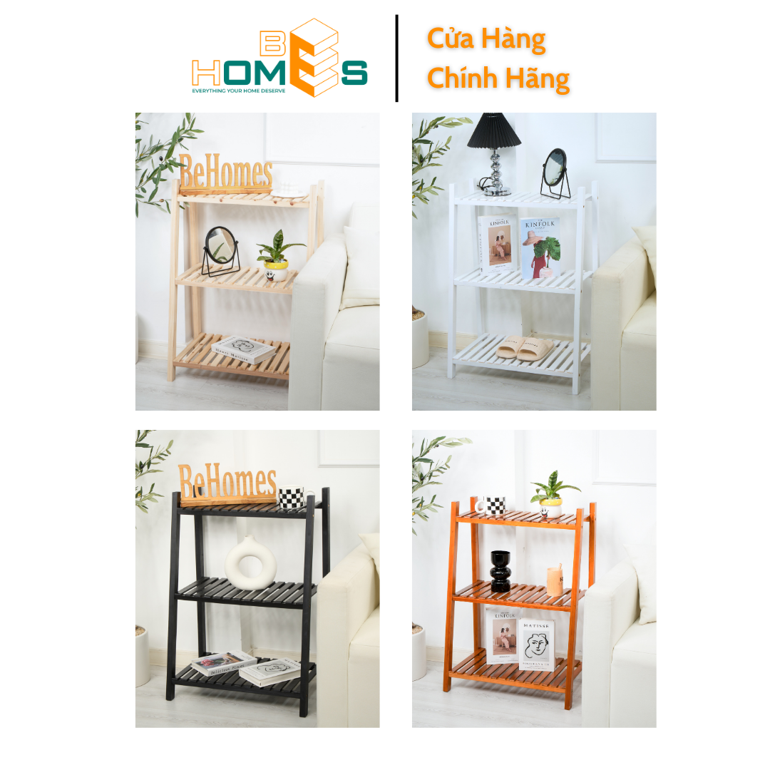 Kệ sách Behomes 4 tầng mặt nan