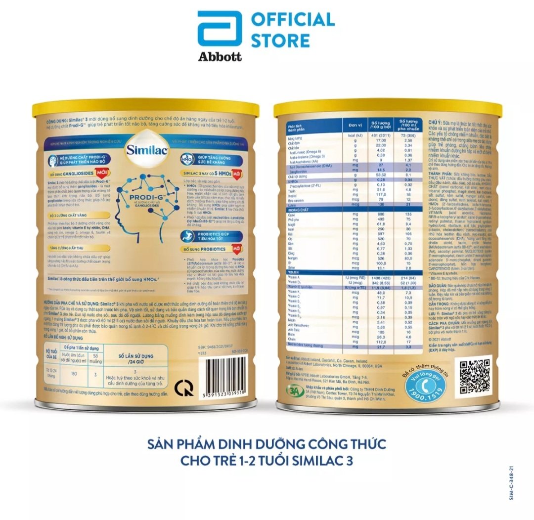 Sữa Bột Similac 3 HMO 1.7kg
