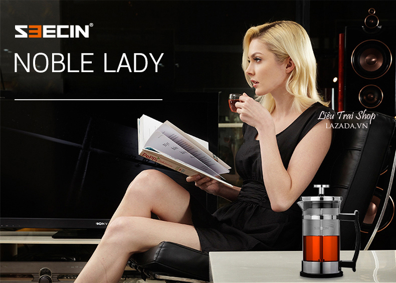 Bình pha cà phê cafe pha trà  French Press 600ml