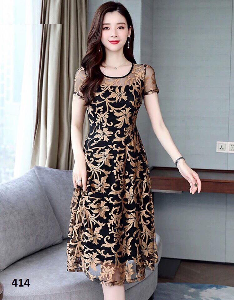 Đầm xòe 2 lớp phối lưới siêu sang