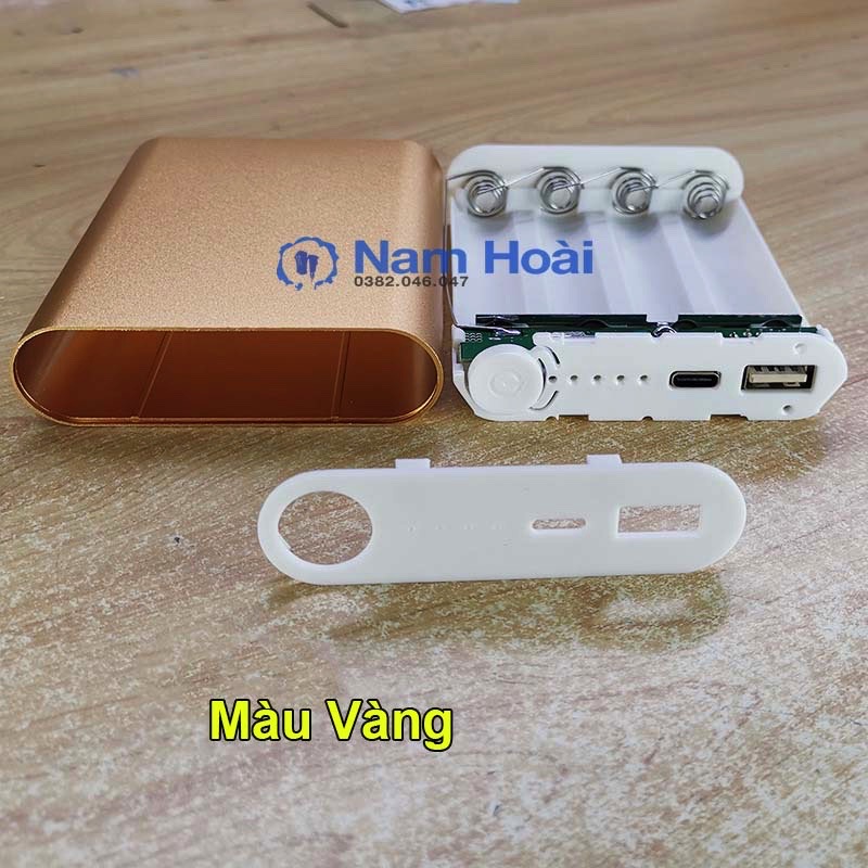 [HCM]Mạch sạc 4 cell pin 5V2A + box 4 cell vỏ nhôm ( có lò xo, không gồm pin )