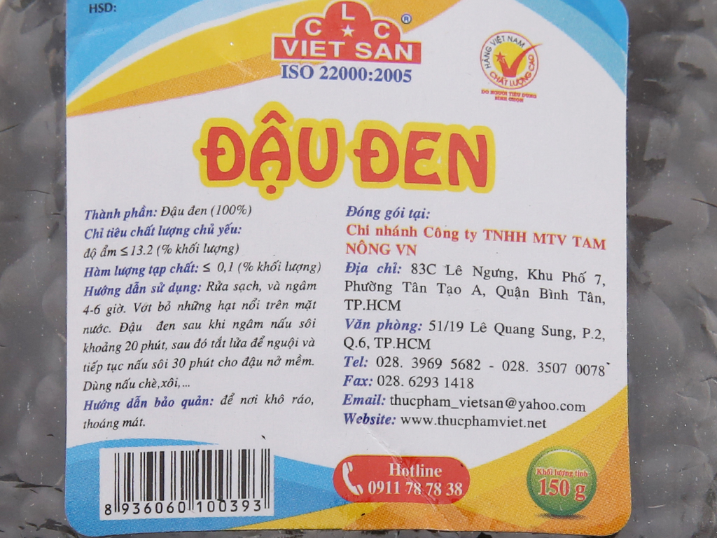Đậu Đen 1kg Việt San