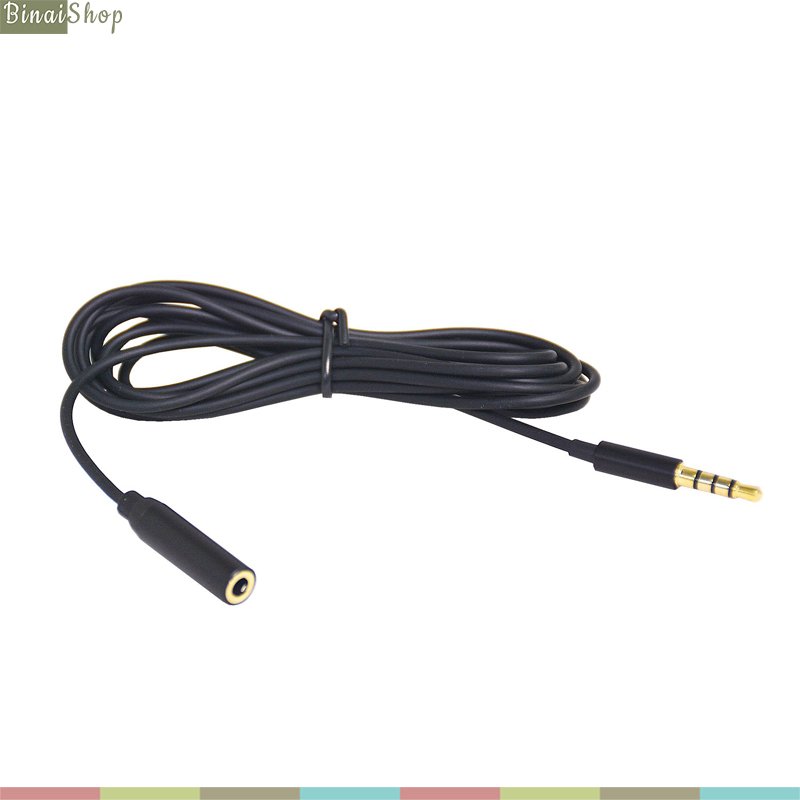 Transhine b1705 - cáp âm thanh 2 đầu 3.5 mm 4 vạch trrs nối dài cho micro cài áo, tai nghe