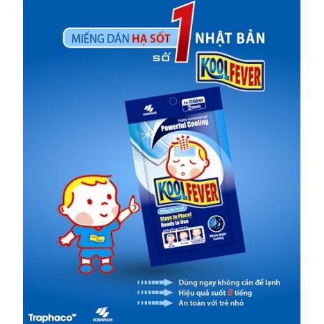 Miếng dán hạ sốt Koolfever (Gói 2 miếng)